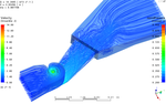 Computational fluid dynamics (3D-CFD):  Streamlines