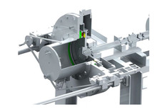Straflo-Kaplan-turbine: 3D-CAD-model of the seal-test-rig