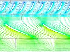 Geschwindigkeitsvektoren im Leit- und Laufschaufelgitter