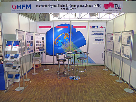 RENEXPO Hydro 2014, Stand des Institut für Hydraulische Strömungsmaschinen (HFM) der TU Graz