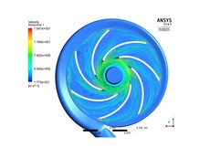 CFD-Modell der Radialpumpe