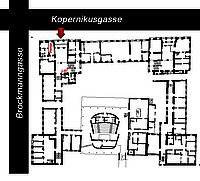 Detaillageplan Institut für hydraulische Strömungsmaschinen der TU Graz, labor & Prüfstand